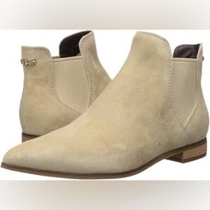 Cole Haan Light Beige Leather Upper  Womens Harlyn Ankle Boots Size 6 1/2B